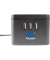 as-Schwabe QI-Wireless Ladestation 2-fach Steckdosenturm 1,5 m schwarz mit USB-Buchse