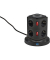 as-Schwabe QI-Wireless Ladestation 8-fach Steckdosenturm 2,0 m schwarz