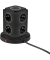 as-Schwabe QI-Wireless Ladestation 8-fach Steckdosenturm 2,0 m schwarz