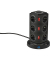 as-Schwabe QI-Wireless Ladestation 12-fach Steckdosenturm 2,0 m schwarz mit USB-Buchse