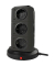 as-Schwabe QI-Wireless Ladestation 12-fach Steckdosenturm 2,0 m schwarz mit USB-Buchse