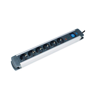 as-Schwabe ALUX 6-fach Steckdosenleiste 1,5 m schwarz as-Schwabe ALUX 6-fach Steckdosenleiste 1,5 m schwarz