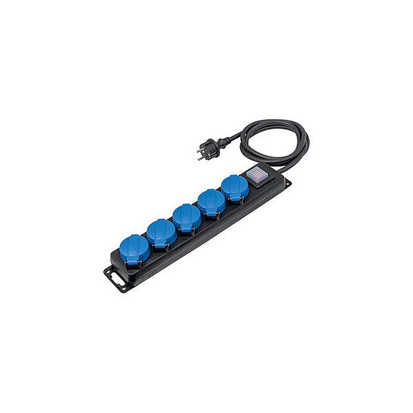 4011160386091 - As-schwabe - as Schwabe 38609 Steckdosenleiste mit Schalter 5fach Schwarz Blau Schutzkontakt 1 St 4011160386091 - As-schwabe - as Schwabe 38609 Steckdosenleiste mit Schalter 5fach Schwarz Blau Schutzkontakt 1 St