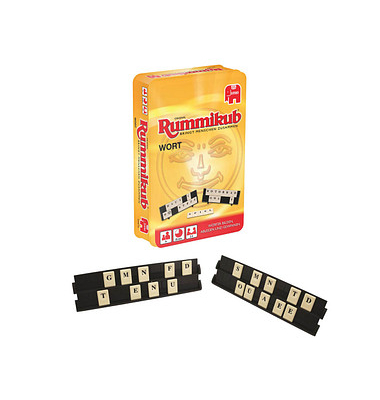 Jumbo Rummikub Wort in Metalldose Geschicklichkeitsspiel