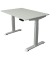 Sitz-Steh-Schreibtisch Move 4, elektrisch höhenverstellbar, 64-129cm (H), 120x80cm (BxT), rechteckig, lichtgrau / silber