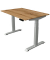 Sitz-Steh-Schreibtisch Move 4, elektrisch höhenverstellbar, 64-129cm (H), 120x80cm (BxT), rechteckig, eiche / silber
