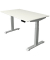 Sitz-Steh-Schreibtisch Move 4, elektrisch höhenverstellbar, 64-129cm (H), 140x80cm (BxT), rechteckig, weiß / silber