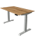 Sitz-Steh-Schreibtisch Move 4, elektrisch höhenverstellbar, 64-129cm (H), 140x80cm (BxT), rechteckig, eiche / silber