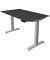 Sitz-Steh-Schreibtisch Move 4, elektrisch höhenverstellbar, 64-129cm (H), 140x80cm (BxT), rechteckig, anthrazit / silber