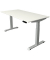 Sitz-Steh-Schreibtisch Move 4, elektrisch höhenverstellbar, 64-129cm (H), 160x80cm (BxT), rechteckig, weiß / silber
