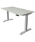 Sitz-Steh-Schreibtisch Move 4, elektrisch höhenverstellbar, 64-129cm (H), 160x80cm (BxT), rechteckig, lichtgrau / silber
