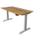 Sitz-Steh-Schreibtisch Move 4, elektrisch höhenverstellbar, 64-129cm (H), 160x80cm (BxT), rechteckig, eiche / silber