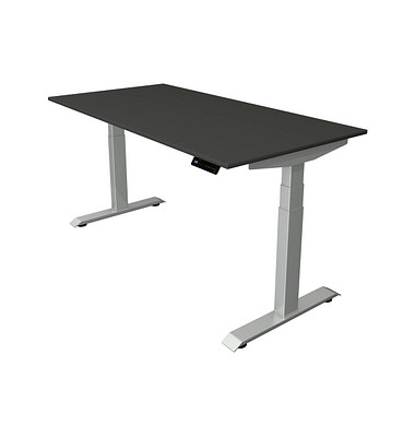 Sitz-Steh-Schreibtisch Move 4, elektrisch höhenverstellbar, 64-129cm (H), 160x80cm (BxT), rechteckig, anthrazit / silber
