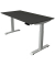 Sitz-Steh-Schreibtisch Move 4, elektrisch höhenverstellbar, 64-129cm (H), 160x80cm (BxT), rechteckig, anthrazit / silber