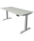 Sitz-Steh-Schreibtisch Move 4, elektrisch höhenverstellbar, 64-129cm (H), 180x80cm (BxT), rechteckig, lichtgrau / silber