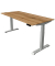 Sitz-Steh-Schreibtisch Move 4, elektrisch höhenverstellbar, 64-129cm (H), 180x80cm (BxT), rechteckig, eiche / silber