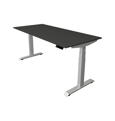 Sitz-Steh-Schreibtisch Move 4, elektrisch höhenverstellbar, 64-129cm (H), 180x80cm (BxT), rechteckig, anthrazit / silber