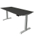 Sitz-Steh-Schreibtisch Move 4, elektrisch höhenverstellbar, 64-129cm (H), 180x80cm (BxT), rechteckig, anthrazit / silber
