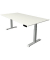 Sitz-Steh-Schreibtisch Move 4, elektrisch höhenverstellbar, 64-129cm (H), 200x100cm (BxT), rechteckig, weiß / silber