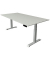 Sitz-Steh-Schreibtisch Move 4, elektrisch höhenverstellbar, 64-129cm (H), 200x100cm (BxT), rechteckig, lichtgrau / silber