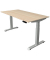 Sitz-Steh-Schreibtisch Move 4, elektrisch höhenverstellbar, 64-129cm (H), 160x80cm (BxT), rechteckig, ahorn / silber