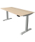 Sitz-Steh-Schreibtisch Move 4, elektrisch höhenverstellbar, 64-129cm (H), 180x80cm (BxT), rechteckig, ahorn / silber
