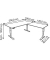 Sitz-Steh-Schreibtisch Move 4, elektrisch höhenverstellbar, 64-129cm (H), 200x220cm (BxT), rechteckig, ahorn / silber