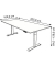 Sitz-Steh-Schreibtisch Move 4, elektrisch höhenverstellbar, 64-129cm (H), 225x100cm (BxT), rechteckig, lichtgrau / anthrazit