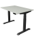 Sitz-Steh-Schreibtisch Move 4, elektrisch höhenverstellbar, 64-129cm (H), 120x80cm (BxT), rechteckig, lichtgrau / anthrazit