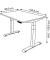 Sitz-Steh-Schreibtisch Move 4, elektrisch höhenverstellbar, 64-129cm (H), 120x80cm (BxT), rechteckig, lichtgrau / anthrazit