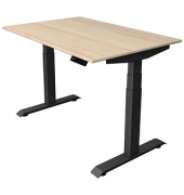 Sitz-Steh-Schreibtisch Move 4, elektrisch höhenverstellbar, 64-129cm (H), 120x80cm (BxT), rechteckig, ahorn / anthrazit