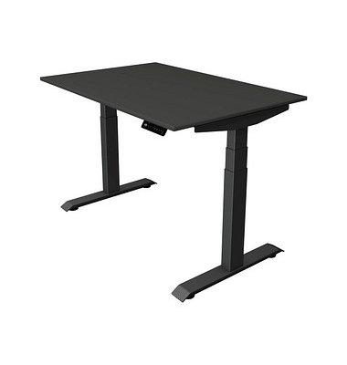 Sitz-Steh-Schreibtisch Move 4, elektrisch höhenverstellbar, 64-129cm (H), 120x80cm (BxT), rechteckig, anthrazit / anthrazit