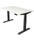 Sitz-Steh-Schreibtisch Move 4, elektrisch höhenverstellbar, 64-129cm (H), 140x80cm (BxT), rechteckig, weiß / anthrazit