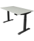 Sitz-Steh-Schreibtisch Move 4, elektrisch höhenverstellbar, 64-129cm (H), 140x80cm (BxT), rechteckig, lichtgrau / anthrazit