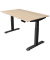 Sitz-Steh-Schreibtisch Move 4, elektrisch höhenverstellbar, 64-129cm (H), 140x80cm (BxT), rechteckig, ahorn / anthrazit