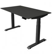 Sitz-Steh-Schreibtisch Move 4, elektrisch höhenverstellbar, 64-129cm (H), 140x80cm (BxT), rechteckig, anthrazit / anthrazit