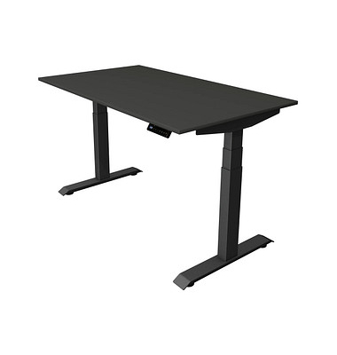 Sitz-Steh-Schreibtisch Move 4, elektrisch höhenverstellbar, 64-129cm (H), 140x80cm (BxT), rechteckig, anthrazit / anthrazit