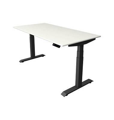 Sitz-Steh-Schreibtisch Move 4, elektrisch höhenverstellbar, 64-129cm (H), 160x80cm (BxT), rechteckig, weiß / anthrazit