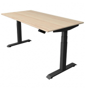 Sitz-Steh-Schreibtisch Move 4, elektrisch höhenverstellbar, 64-129cm (H), 160x80cm (BxT), rechteckig, ahorn / anthrazit