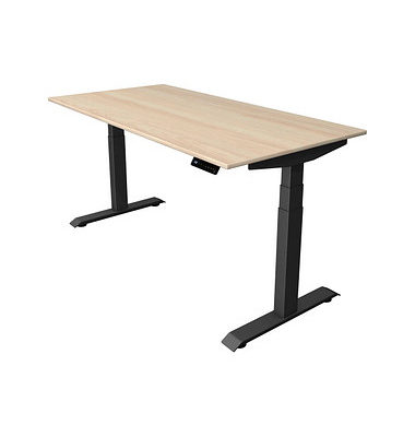 Sitz-Steh-Schreibtisch Move 4, elektrisch höhenverstellbar, 64-129cm (H), 160x80cm (BxT), rechteckig, ahorn / anthrazit