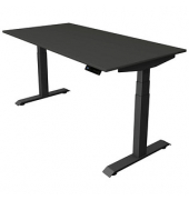 Sitz-Steh-Schreibtisch Move 4, elektrisch höhenverstellbar, 64-129cm (H), 160x80cm (BxT), rechteckig, anthrazit / anthrazit