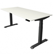 Sitz-Steh-Schreibtisch Move 4, elektrisch höhenverstellbar, 64-129cm (H), 180x80cm (BxT), rechteckig, weiß / anthrazit