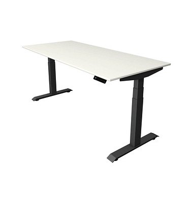 Sitz-Steh-Schreibtisch Move 4, elektrisch höhenverstellbar, 64-129cm (H), 180x80cm (BxT), rechteckig, weiß / anthrazit
