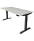 Sitz-Steh-Schreibtisch Move 4, elektrisch höhenverstellbar, 64-129cm (H), 180x80cm (BxT), rechteckig, lichtgrau / anthrazit