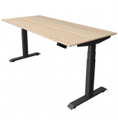 Sitz-Steh-Schreibtisch Move 4, elektrisch höhenverstellbar, 64-129cm (H), 180x80cm (BxT), rechteckig, ahorn / anthrazit