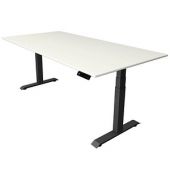 Sitz-Steh-Schreibtisch Move 4, elektrisch höhenverstellbar, 64-129cm (H), 200x100cm (BxT), rechteckig, weiß / anthrazit