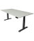 Sitz-Steh-Schreibtisch Move 4, elektrisch höhenverstellbar, 64-129cm (H), 200x100cm (BxT), rechteckig, lichtgrau / anthrazit