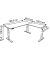 Sitz-Steh-Schreibtisch Move 4, elektrisch höhenverstellbar, 64-129cm (H), 180x180cm (BxT), rechteckig, ahorn / anthrazit