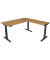 Sitz-Steh-Schreibtisch Move 4, elektrisch höhenverstellbar, 64-129cm (H), 180x180cm (BxT), rechteckig, eiche / anthrazit