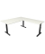 Sitz-Steh-Schreibtisch Move 4, elektrisch höhenverstellbar, 64-129cm (H), 200x220cm (BxT), rechteckig, weiß / anthrazit